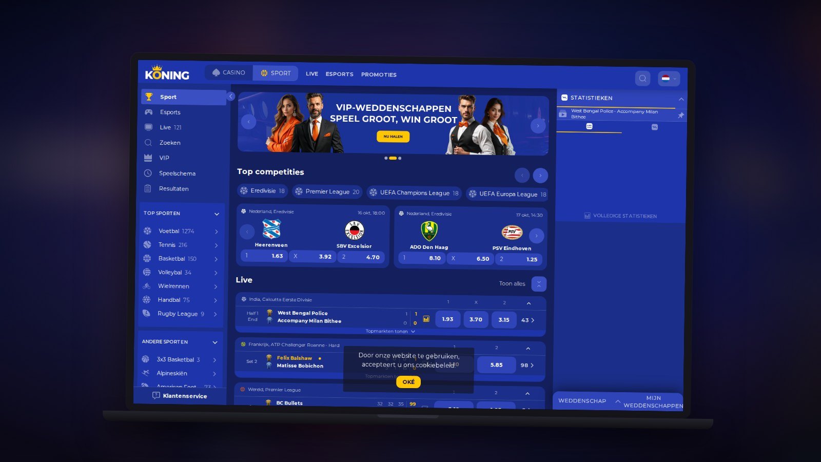 De casino-interface op je smartphone